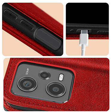 Acheter Avizar Étui pour Xiaomi Redmi Note 12 Pro 5G et Redmi Note 12 Pro Plus 5G porte-carte support vidéo  Rouge