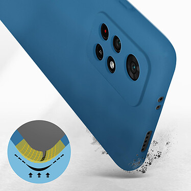 Avis Avizar Coque pour Xiaomi Poco M4 Pro 5G et Redmi Note 11S 5G Silicone Semi-rigide Finition Soft-touch Fine  bleu