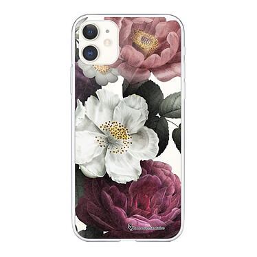 LaCoqueFrançaise Coque iPhone 11 360 intégrale transparente Motif Fleurs roses Tendance