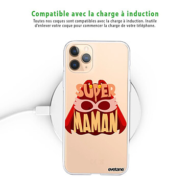 Evetane Coque iPhone 11 Pro 360 intégrale transparente Motif Super Maman Tendance pas cher