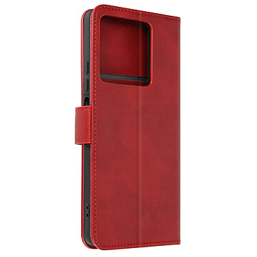 Avizar Housse pour Xiaomi Redmi Note 13 5G Portefeuille Support Style Vintage Bordeaux