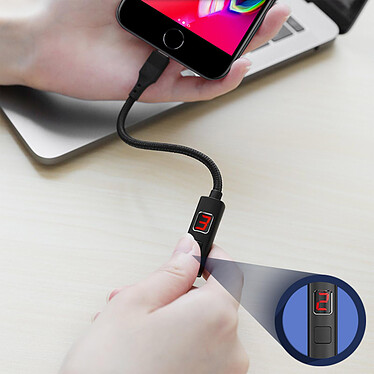 Avis Hoko Câble USB vers Lightning Charge et Synchronisation Fonction Timer 2.4A  Noir