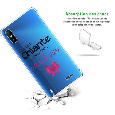 Avis Evetane Coque Xiaomi Redmi 9A anti-choc souple angles renforcés transparente Motif Un peu chiante tres attachante