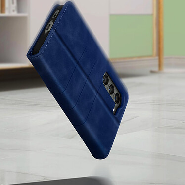 Avis Avizar Étui pour Samsung Galaxy S23 Portefeuille et Support vidéo Simili cuir bicolore  bleu nuit
