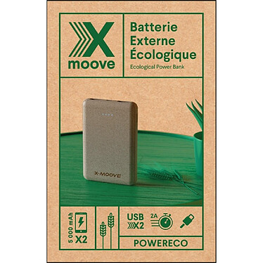 X-Moove Powerbank 5000mAh PowerEco en Fibre de Blé Beige pas cher