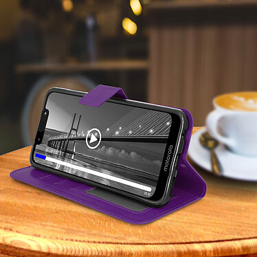Acheter Avizar Housse Motorola Moto G7 et G7 Plus Étui folio Portefeuille Fonction Stand violet