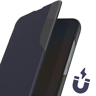 Acheter Avizar Étui Folio pour pour Samsung Galaxy A34 5G Clapet Fenêtre Affichage Heure Support Vidéo  Bleu nuit