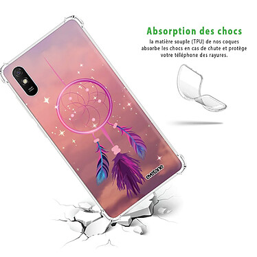 Avis Evetane Coque Xiaomi Redmi 9A anti-choc souple angles renforcés transparente Motif Attrape rêve rose