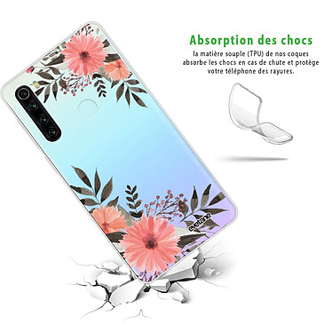 Avis Evetane Coque Xiaomi Redmi Note 8 T 360 intégrale transparente Motif Fleurs roses Tendance