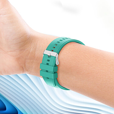 Acheter Avizar Bracelet pour Huawei Watch GT Runner Silicone Renforcé Boucle Argentée Vert Pâle