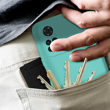 Avizar Coque pour Xiaomi Poco M4 Pro 4G Silicone Semi-rigide Finition Soft-touch Fine  turquoise pas cher