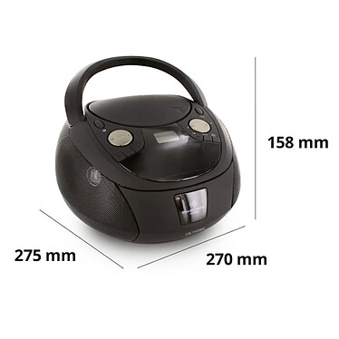 Avis Metronic 477139 - Lecteur CD Dynamic Sound MP3 Bluetooth avec port USB - noir · Reconditionné