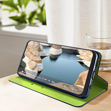 Acheter Avizar Étui pour Samsung Galaxy A13 5G et A04s Clapet Portefeuille et Support Vidéo avec Languette Magnétique  Bleu Nuit et Vert
