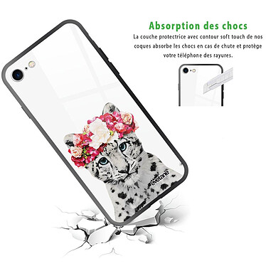 Avis Evetane Coque iPhone 7/8/ iPhone SE 2020/ 2022 Coque Soft Touch Glossy Leopard Couronne Design