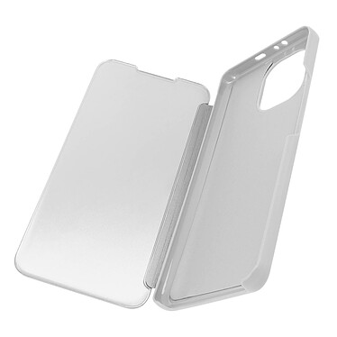 Avizar Housse pour Xiaomi Mi 11 5G Clapet translucide Design Miroir Support Vidéo Argent