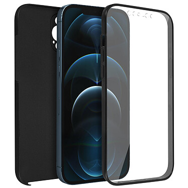 Avizar Coque Apple iPhone 12 Pro Max Protection Arrière Rigide et Avant Souple noir
