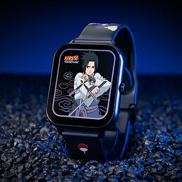 ABYX Fit Touch 3 Montre connectée Collection Naruto - Smartwatch Sasuke Noir pas cher