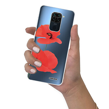 Evetane Coque Xiaomi Redmi Note 9 360 intégrale transparente Motif Coquelicot Tendance pas cher