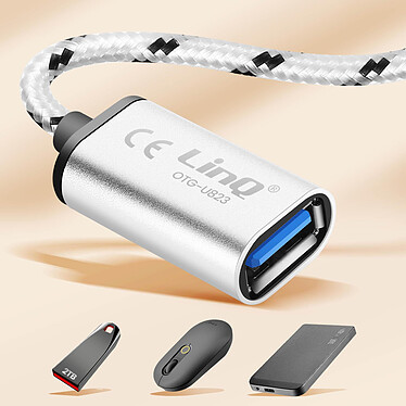 Acheter LinQ Câble adaptateur USB-C vers USB OTG 15cm Argent