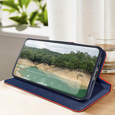 Acheter Avizar Étui pour Samsung Galaxy S23 Plus Clapet Portefeuille et Support Vidéo avec Languette Magnétique  rouge et bleu nuit