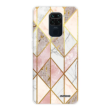 Evetane Coque Xiaomi Redmi Note 9 360 intégrale transparente Motif Marbre Rose Losange Tendance