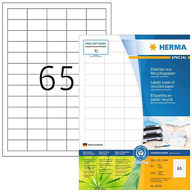 HERMA Étiquette universelle recyclée, 31,8 x 21,2 mm