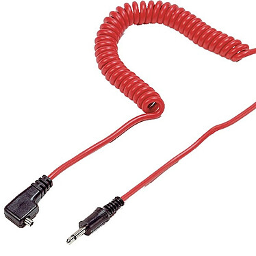 KAISER CABLE SYNCHRO FLASH 10 m, prise PC/Jack 6,35mm, rouge - KAI1409