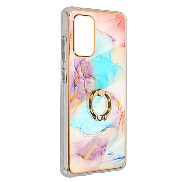 Avizar Coque Samsung Galaxy A32 Bi-matière Bague de maintien Motif marbre multicolore