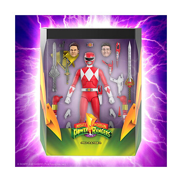 Mighty Morphin Power Rangers - Figurine Ultimates Red Ranger 18 cm pas cher