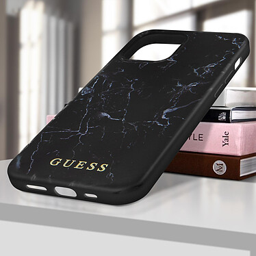 Acheter Guess Coque pour iPhone 12 Mini Effet Marbres Rigide Marble Cover  Noir