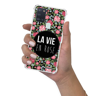 Evetane Coque Samsung Galaxy A21S anti-choc souple angles renforcés transparente Motif La Vie en Rose pas cher