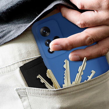 Avizar Coque pour Xiaomi Redmi Note 11 Pro Plus Silicone Semi-rigide Finition Soft-touch Fine  bleu pas cher