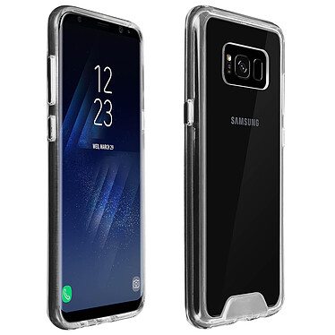Avizar Coque Samsung Galaxy S8 Coque Cristal Bi-matière - Transparent