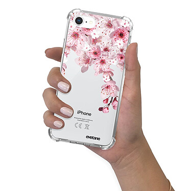 Evetane Coque iPhone 7/8/ iPhone SE 2020 anti-choc souple angles renforcés transparente Motif Cerisier pas cher