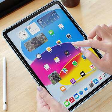 Acheter Avizar Coque pour iPad 10 2022 Silicone Souple et Film Verre Trempé 9H  Transparent