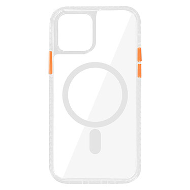 Avizar Coque pour iPhone 12 / 12 Pro Magsafe Antichoc Cercle magnétique Orange