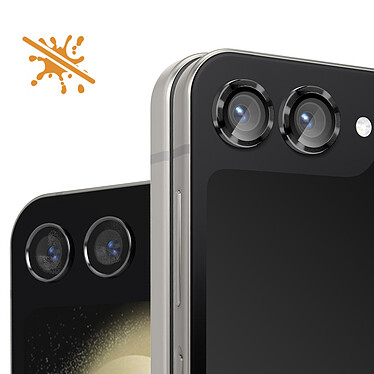 Acheter Avizar Verre Trempé Caméra pour Samsung Galaxy Z Flip 5 Dureté 9H Contour Métal  Noir