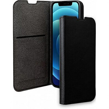 BigBen Connected Étui pour iPhone 12 / 12 Pro Folio Wallet avec Porte-cartes et Support Noir