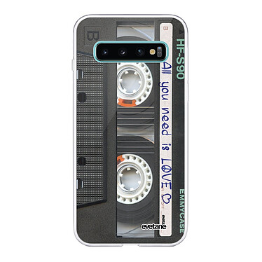 Evetane Coque Samsung Galaxy S10 360 intégrale transparente Motif Cassette Tendance
