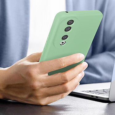 Acheter Avizar Coque pour Honor 90 Silicone Semi-rigide Finition Soft-touch avec Dragonne  Vert