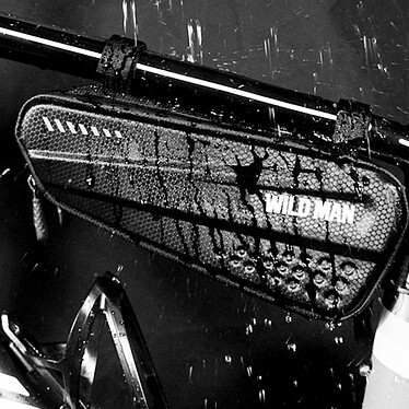 Acheter Wildman Sacoche Vélo Étanche Multi-poches 1.2L Revêtement Antichoc  Noir