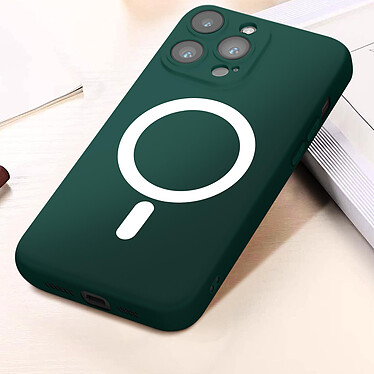 Avis Avizar Coque MagSafe pour iPhone 14 Pro Max Soft Touch Finition Mate Bords Surélevés  Vert Foncé