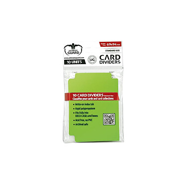 Ultimate Guard - 10 intercalaires pour cartes Card Dividers taille standard Vert Clair
