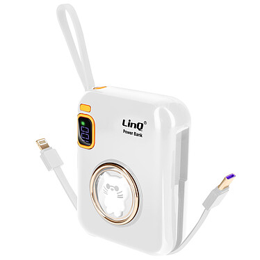 LinQ Batterie de Secours 15000mAh Double Connectivité USB C et Lightning  Blanc