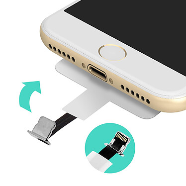 Avizar Kit De Transformation QI Apple Charge Sans fil Par Induction Lightning - Blanc pas cher