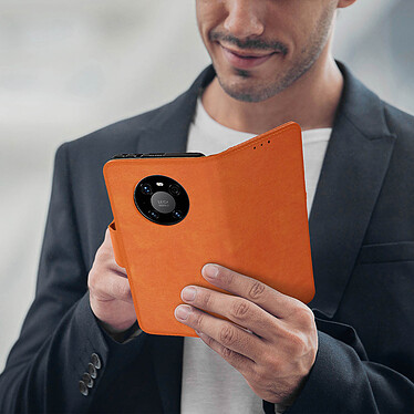 Avis Avizar Étui Huawei Mate 40 Pro / Pro Plus Portefeuille Ultra-résistante Clapet – Orange