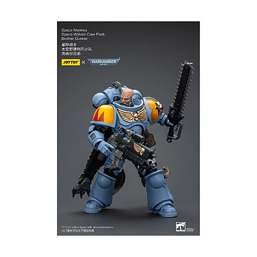 Warhammer 40k - Figurine 1/18 Space Marines Space Wolves Claw Pack Brother Gunnar 12 cm pas cher