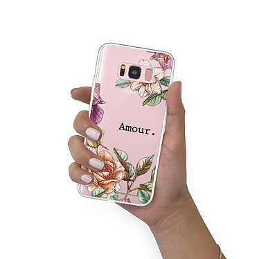 LaCoqueFrançaise Coque Samsung Galaxy S8 360 intégrale transparente Motif Amour en fleurs Tendance pas cher