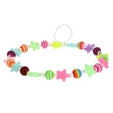 Avizar Bijou de Téléphone Bracelet à Étoiles et Perles multicolore Collection Summer