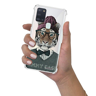 Evetane Coque Samsung Galaxy A21S anti-choc souple angles renforcés transparente Motif Tigre Fashion pas cher